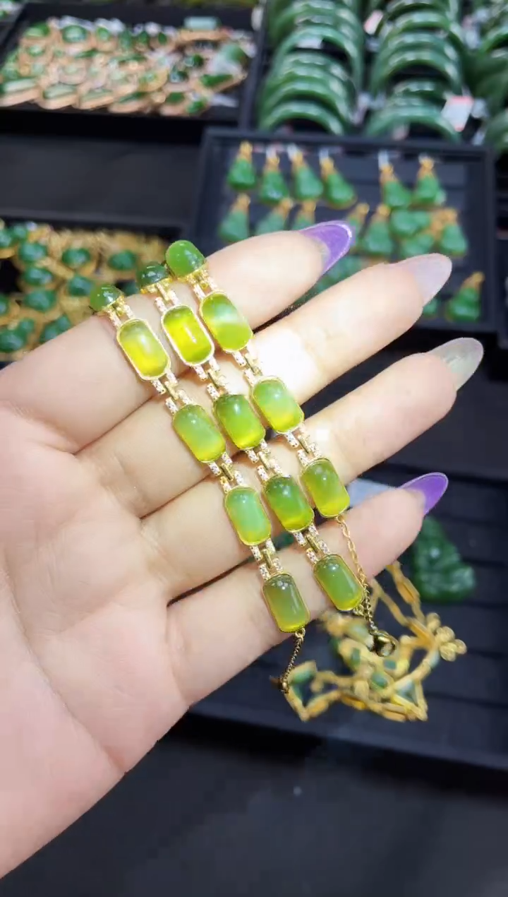 【闪购商品】和田玉手链银S925镶嵌 多样性发一