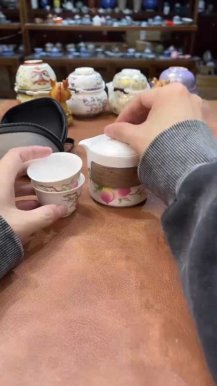 真的很便宜会开片的旅行茶具