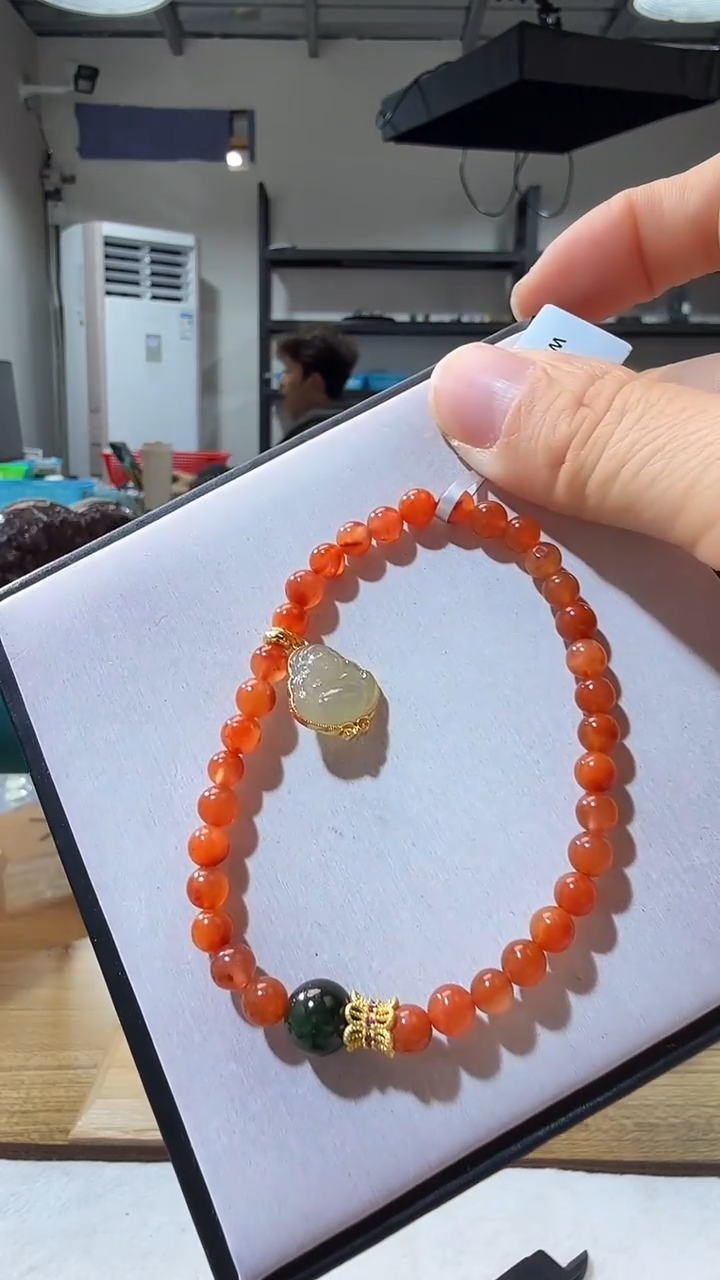 未镶嵌手链南红玛瑙优0637 约5mm