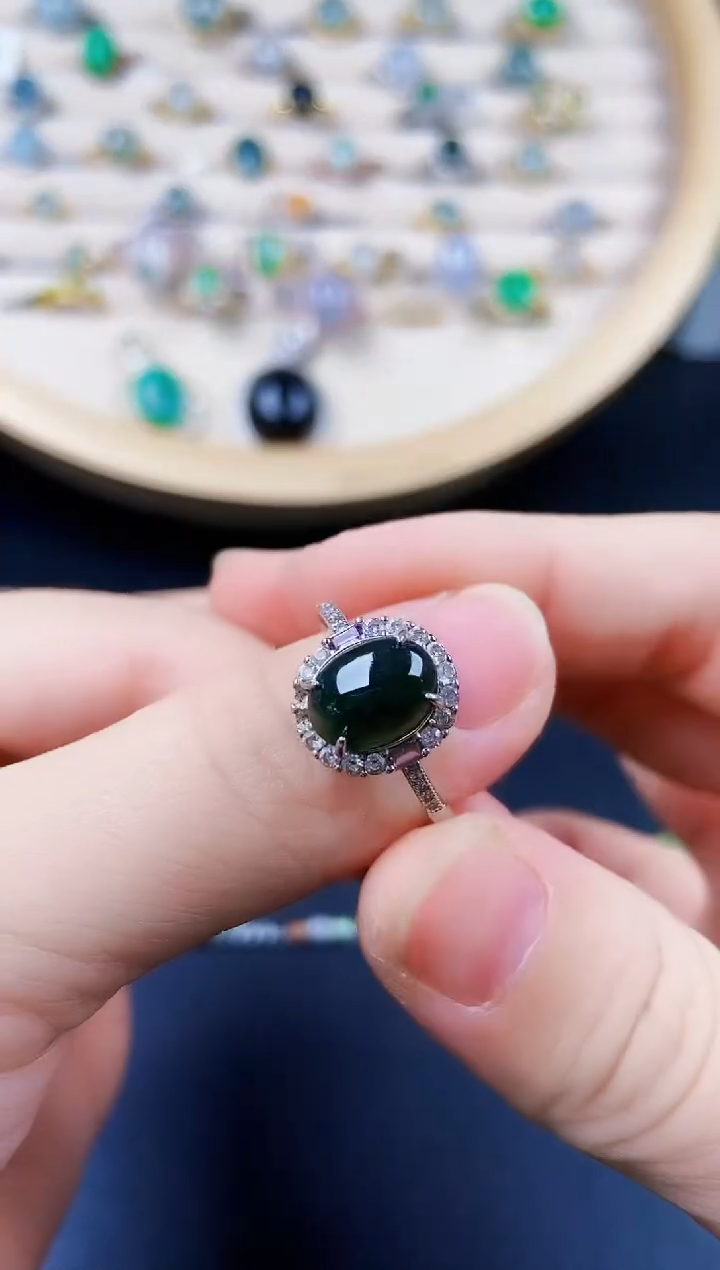 【闪购商品】翡翠戒指银S925镶嵌123124123