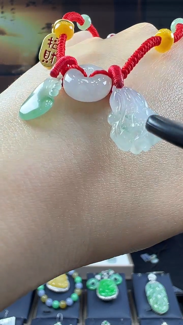 未镶嵌挂件翡翠脚链