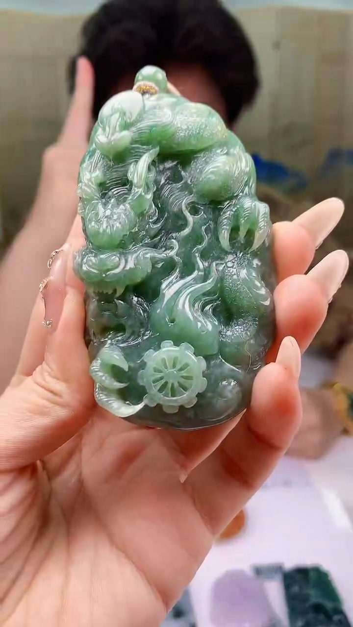 【闪购商品】定制翡翠未镶嵌4688ty-毛货挂件赠珠链149