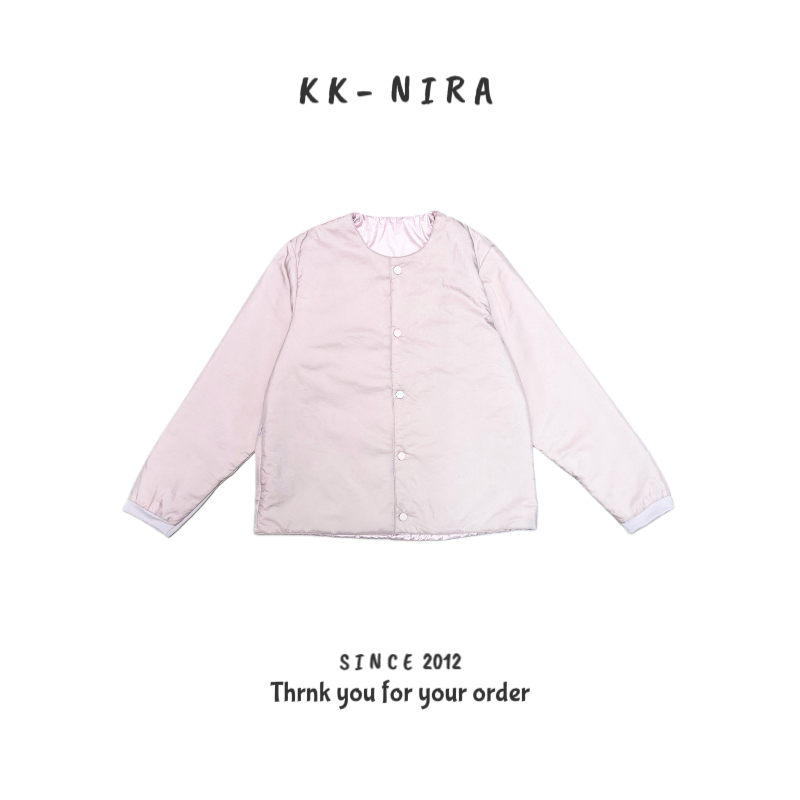 KK-NIRA 厚款纯色加绒加厚款棉服短款棉衣保暖外套