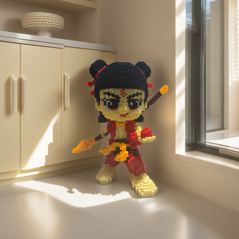 【升级款】那吒熬炳颗粒益智玩具颗粒男女孩解压玩具礼物摆件