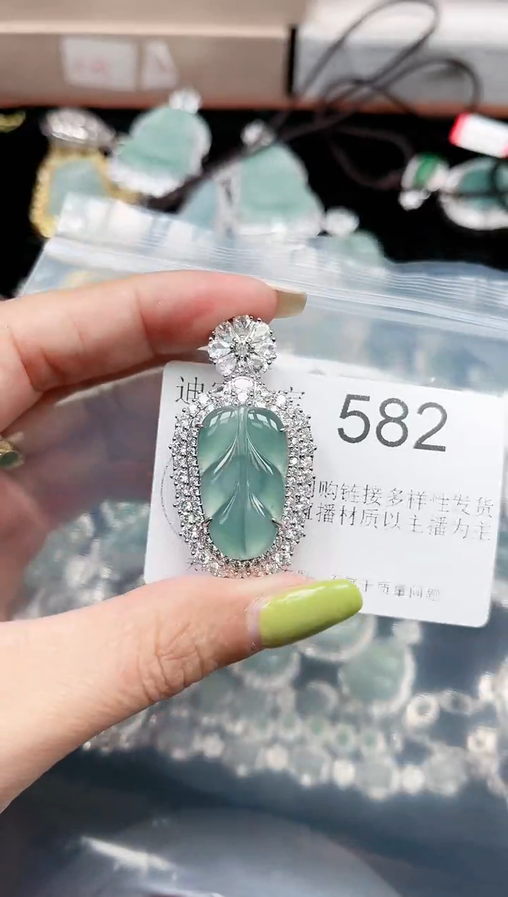 【闪购商品】翡翠颈饰未镶嵌赠皮绳582