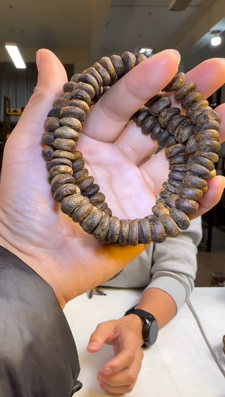 沉香手串沉水级海南奇楠沉香壳子树丁单圈10mm14g+多样性发1