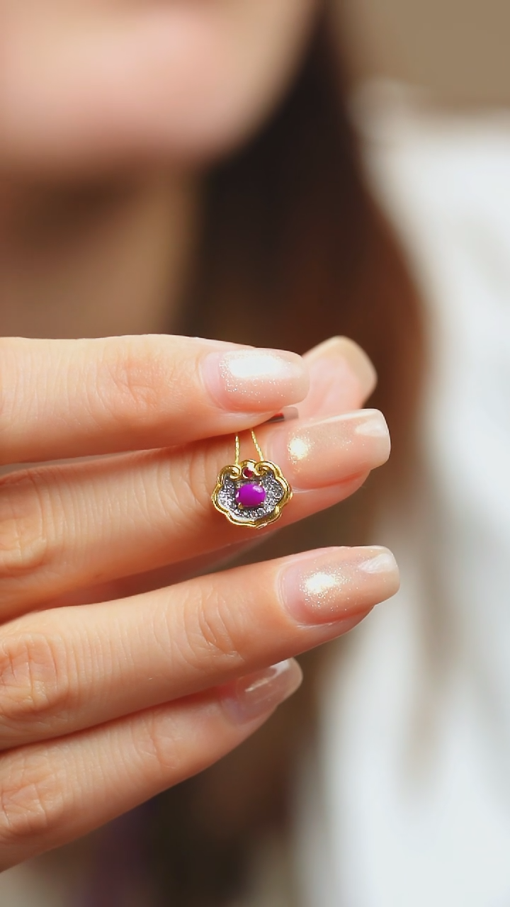 苏纪石（舒俱来）18K金镶嵌吊坠(不含链)222