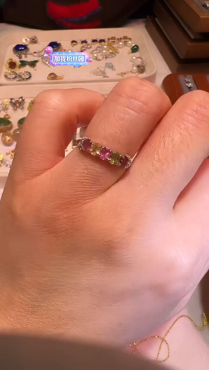 银S925镶嵌戒指碧玺1212m020多样性发其一