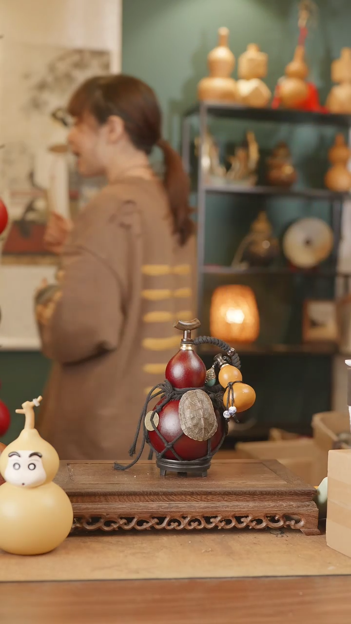 【闪购商品】241号精品天然大漆工艺防渗内胆酒葫芦~