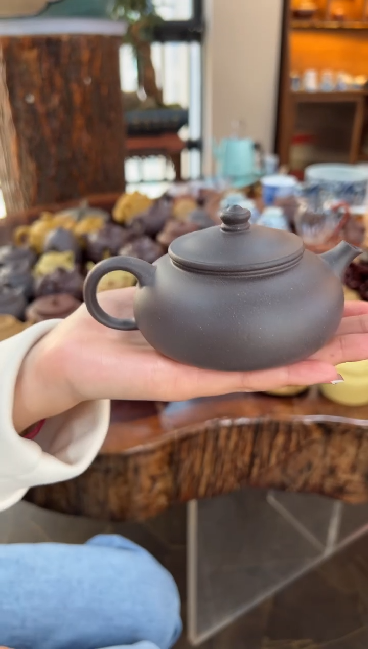 【闪购商品】紫砂茶壶【头哥手工壶】寒江天青泥