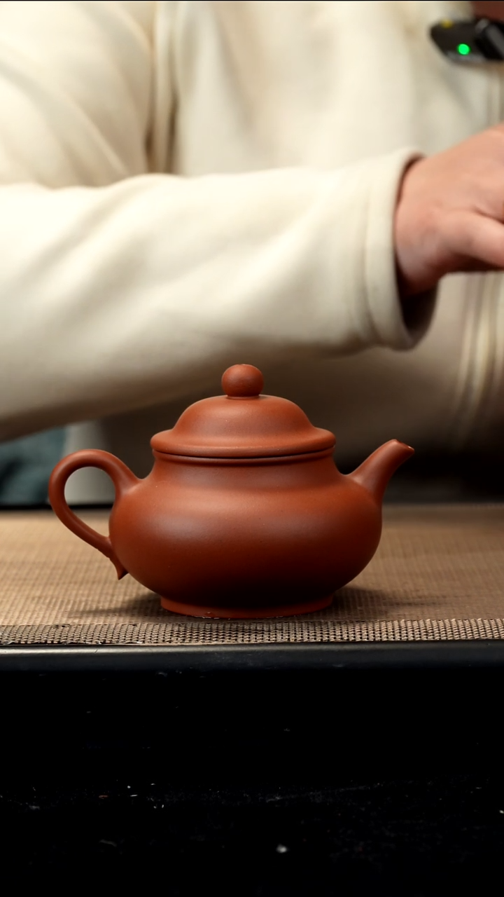紫砂茶盏红泥潘壶170CC