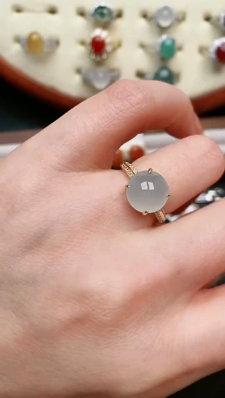 【闪购商品】翡翠戒指银S925镶嵌....