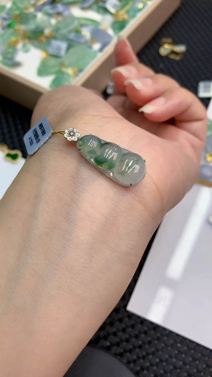 【闪购商品】翡翠颈饰18K金镶嵌            8