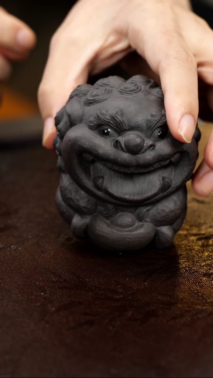 紫砂茶宠笑狮。。。