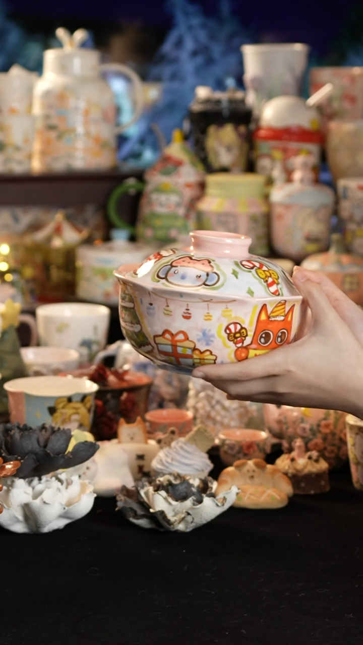 其他陶景德镇釉下彩手绘设计师款陶瓷微瑕