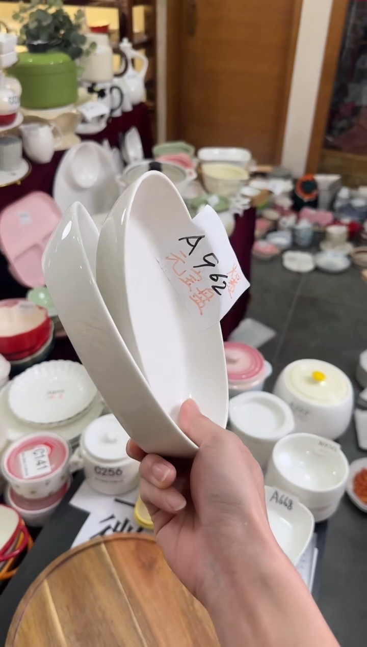 摆件陶A962 2个陶瓷餐具微瑕库存尾货