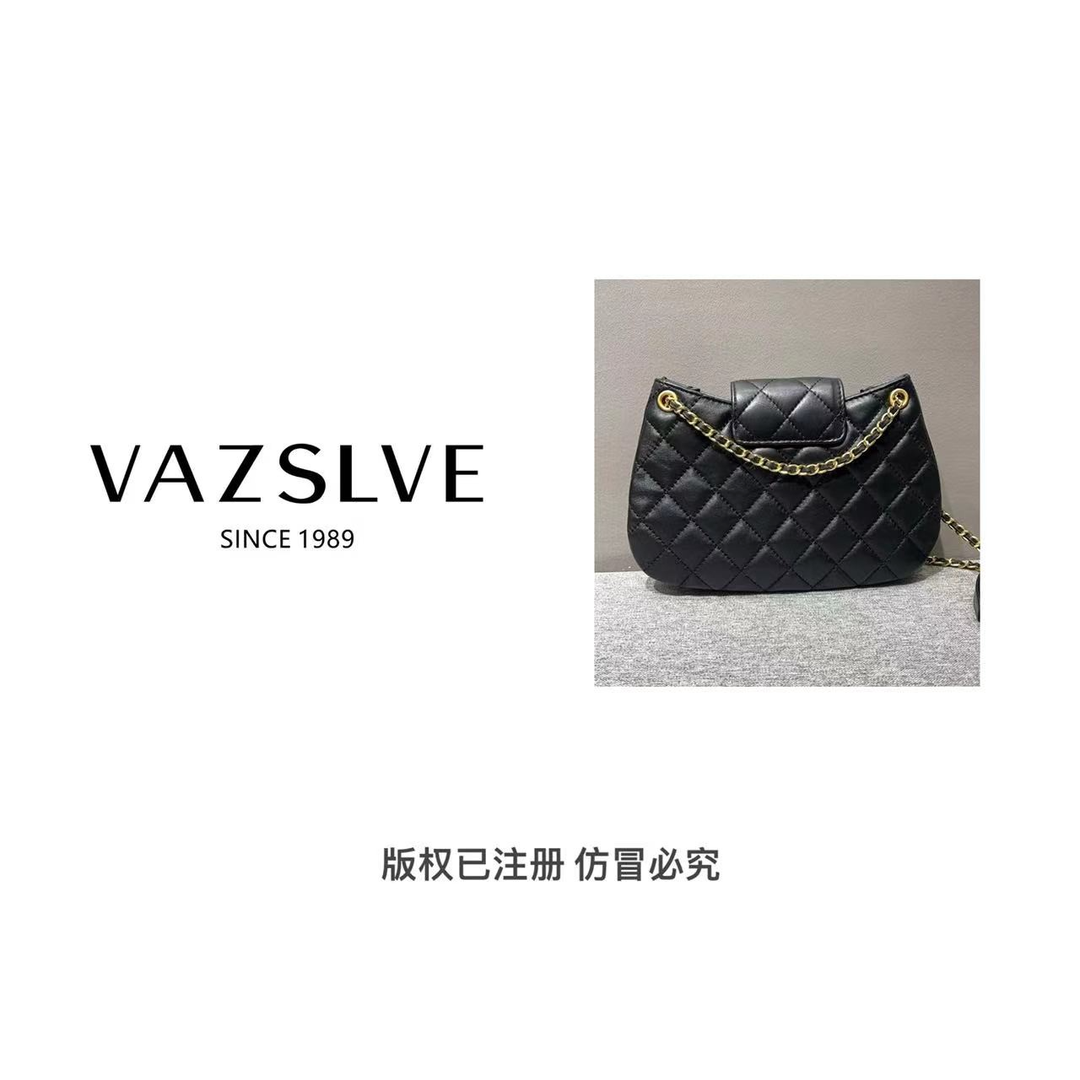 LZ-4596-黑色 轻奢小众设计感时尚百搭ins女士包包