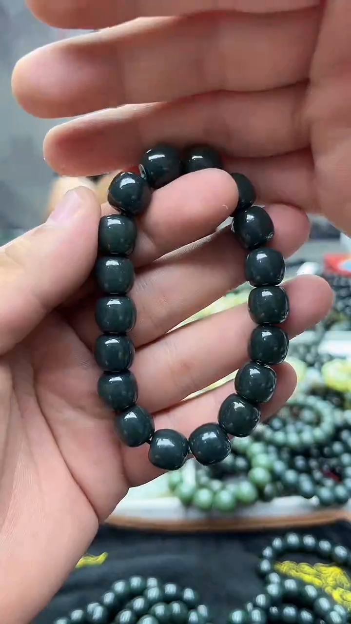 手串未镶嵌和田玉纯天然新疆且末瓷蓝12