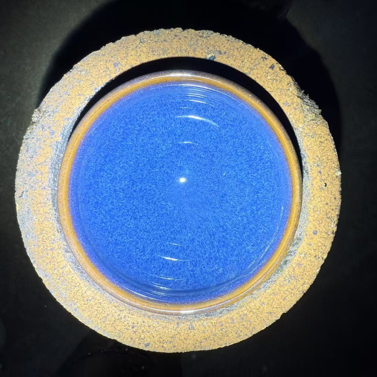 建窑建盏  星翰回蓝