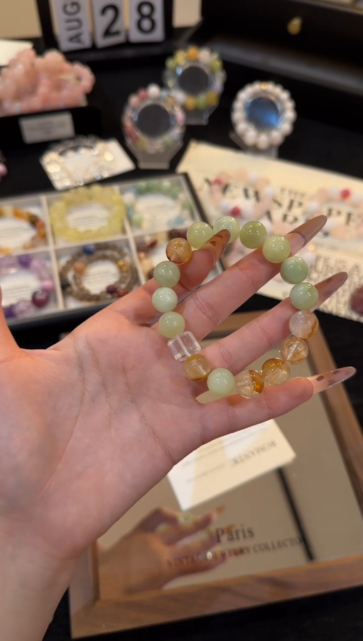 合金手链水晶岫玉手链x3243