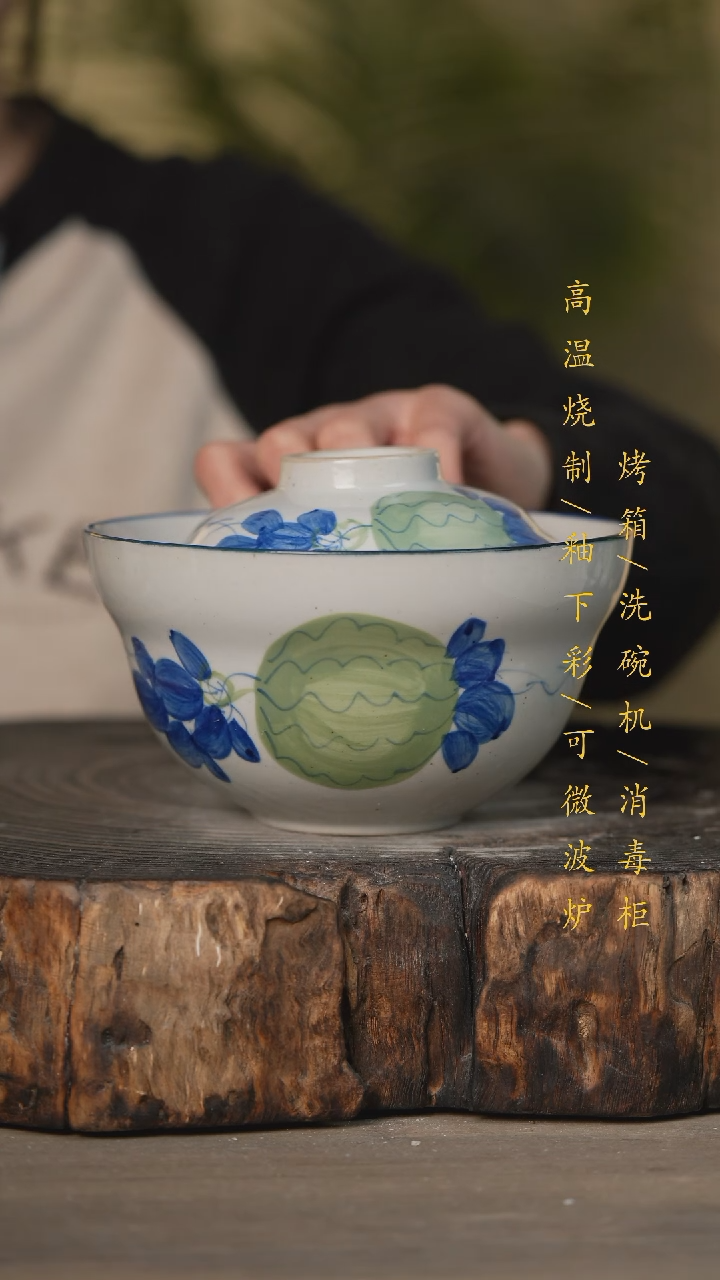 【闪购商品】瓷片景德镇高温釉下彩可微波烤箱洗碗机