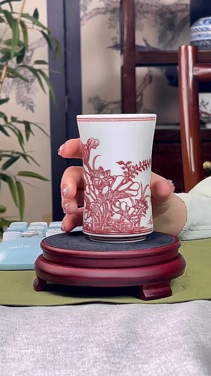 瓷片景德镇毛仔柴窑杯