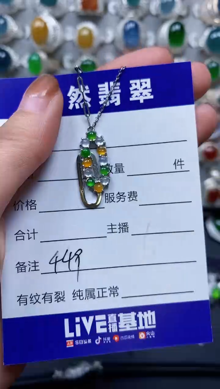 【闪购商品】翡翠颈饰银S925镶嵌0449