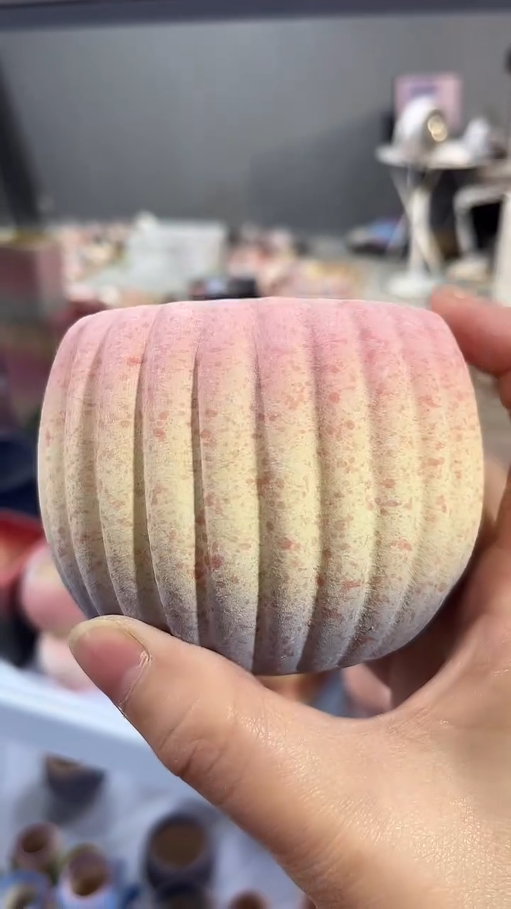  麦饭石粗陶多肉花盆6*6