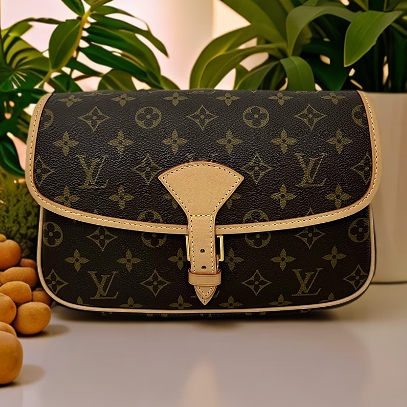 修复品LouisVuitton/路易威登 lv老花翻盖法棍单肩斜挎包/奢选