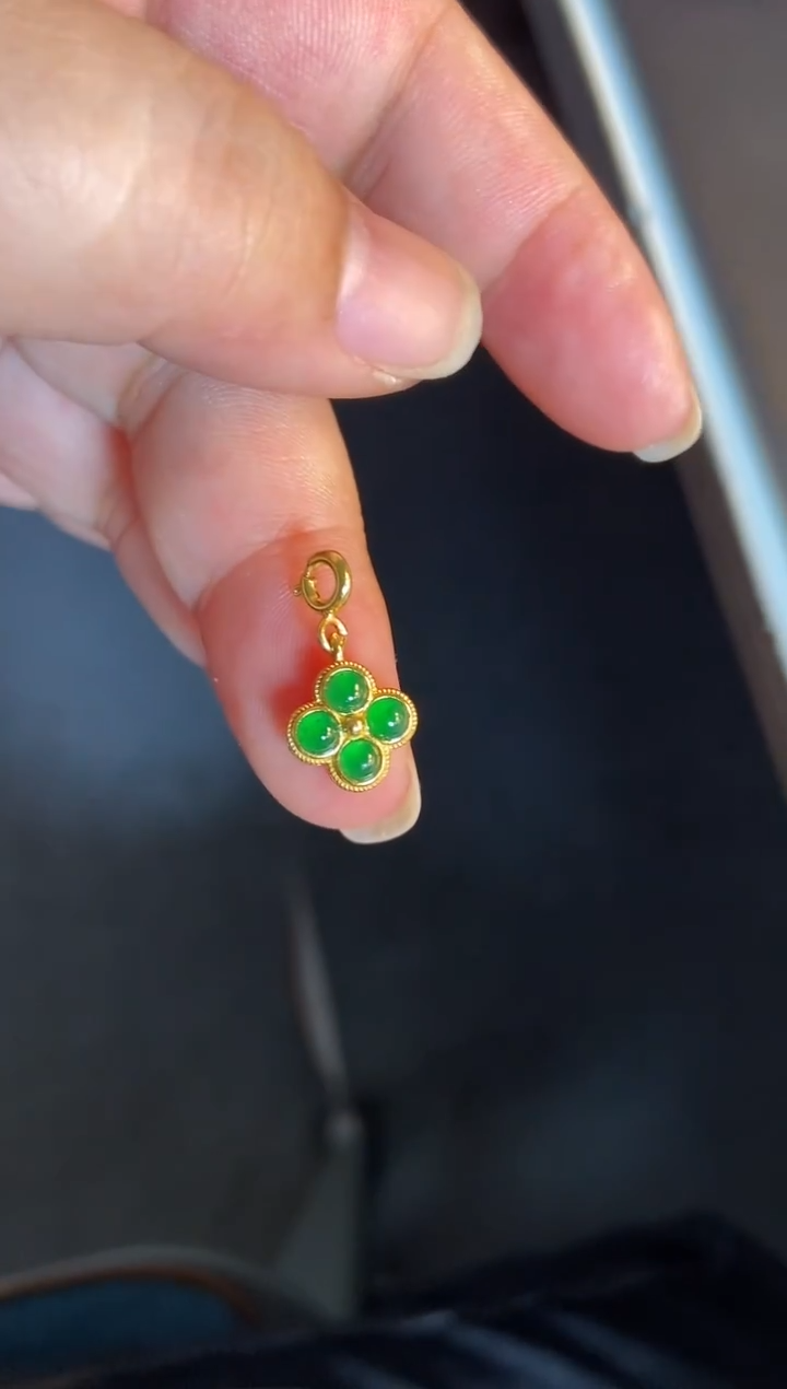 吊坠(不含链)银S925镶嵌翡翠1