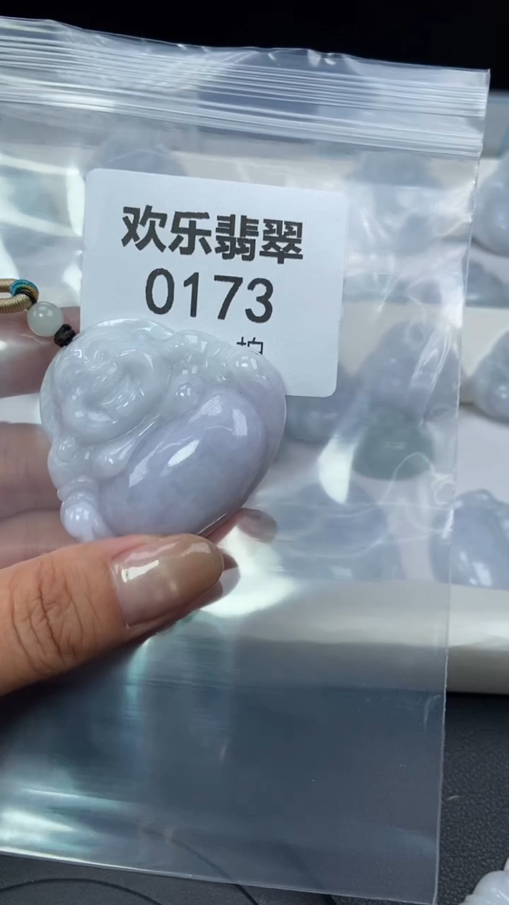 颈饰未镶嵌翡翠安*睛缅甸天然翡翠0173