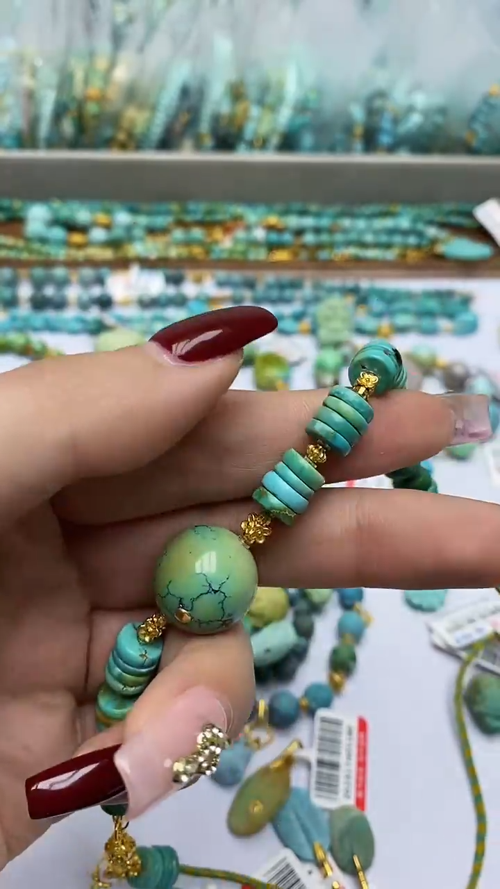 【闪购商品】绿松石项链银S925镶嵌367