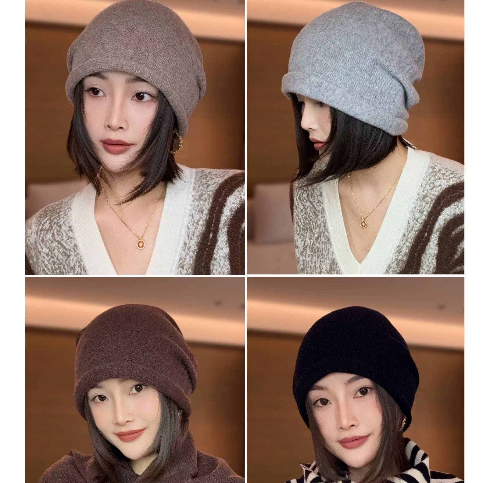 堆堆帽HTJ25-M67羊毛时尚百搭四季