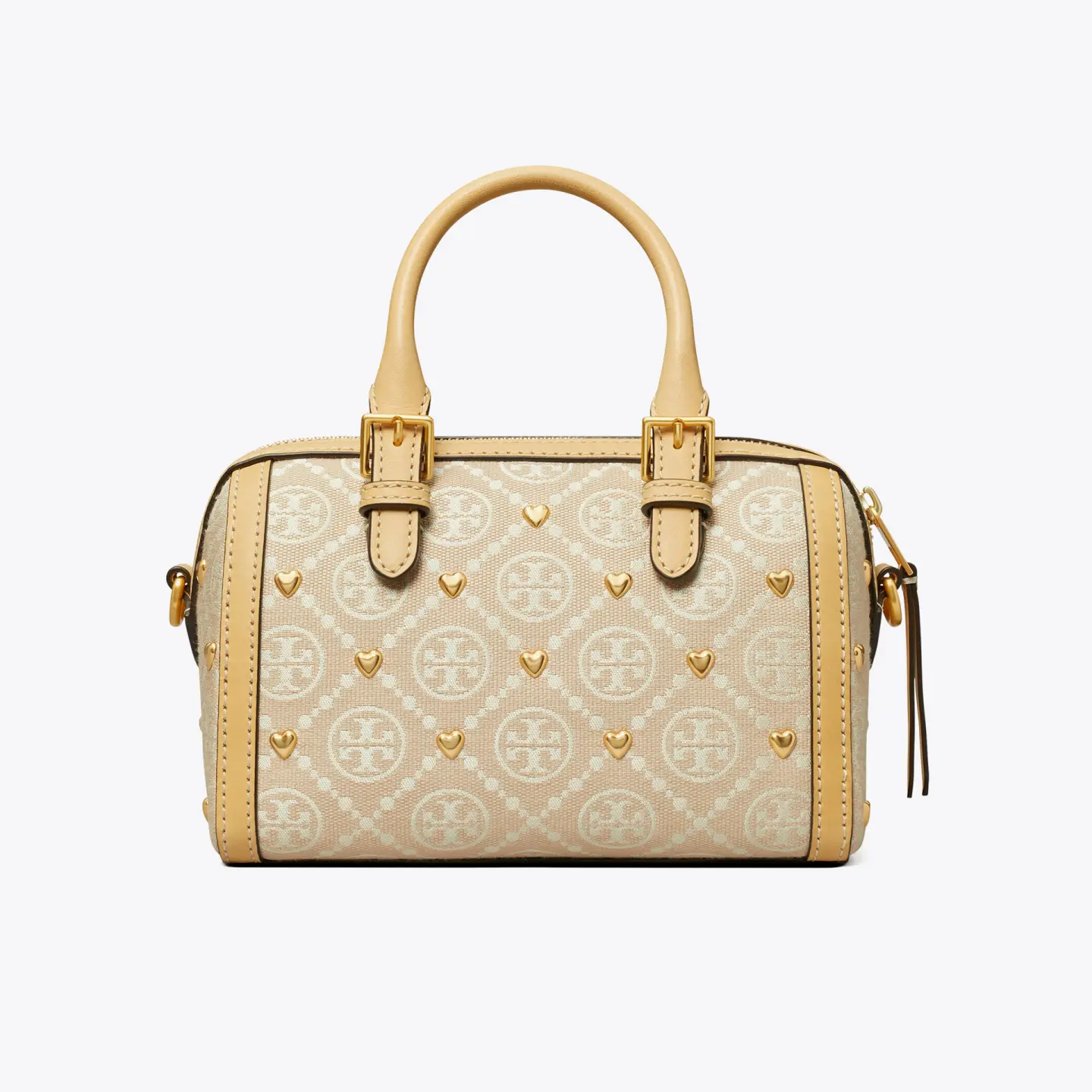 TORY BURCH汤丽柏琦T Monogram老花爱心波士顿酒桶包161507-104