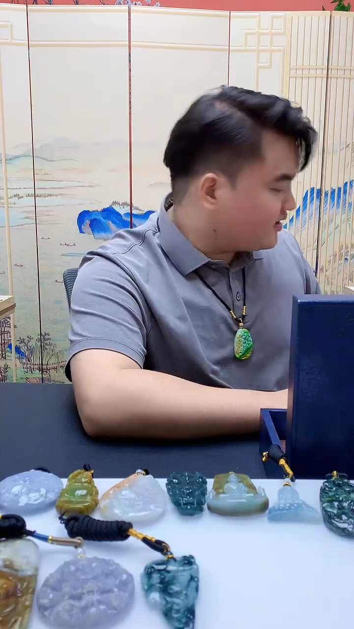 未镶嵌定制翡翠罗*5060ty-毛货挂件