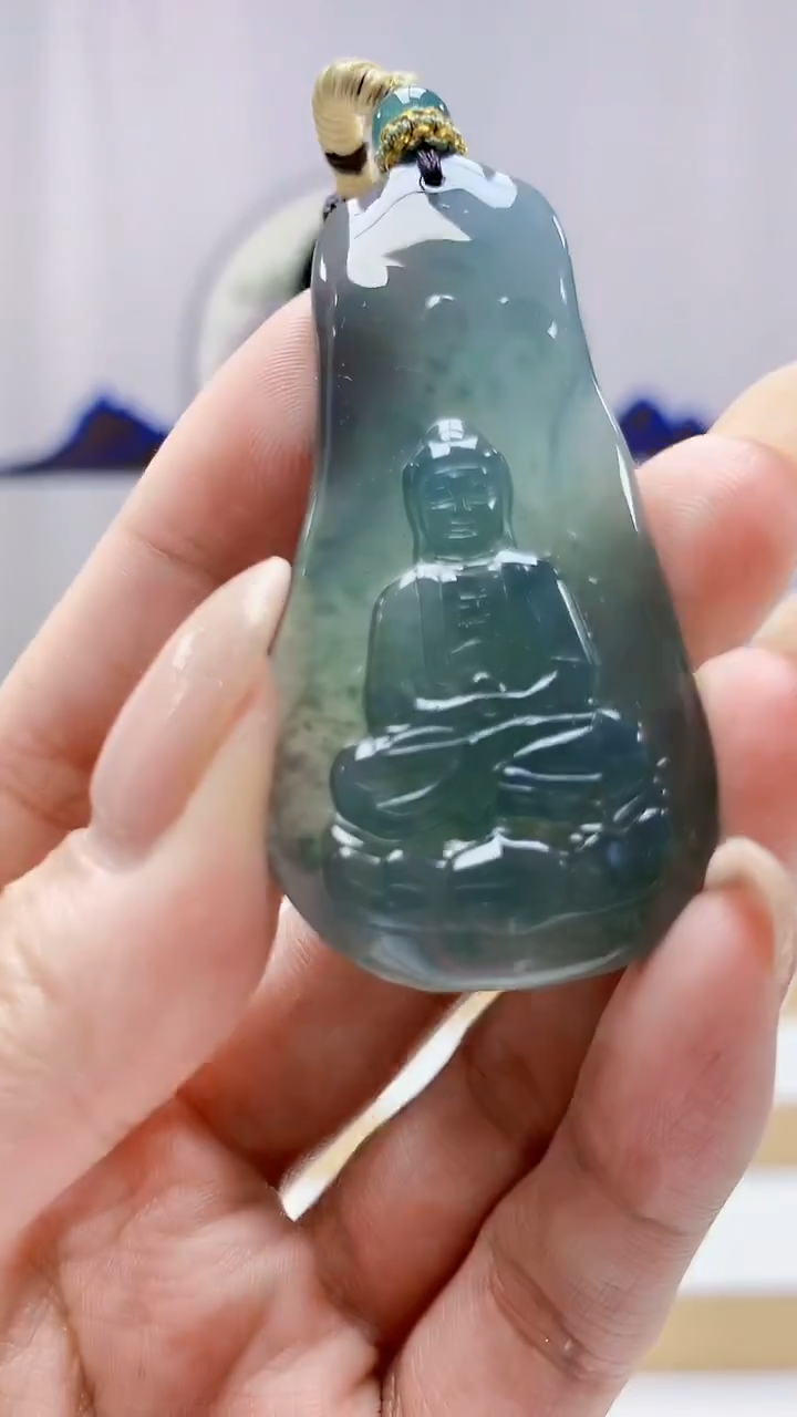 未镶嵌定制翡翠5028MM-毛货挂件109
