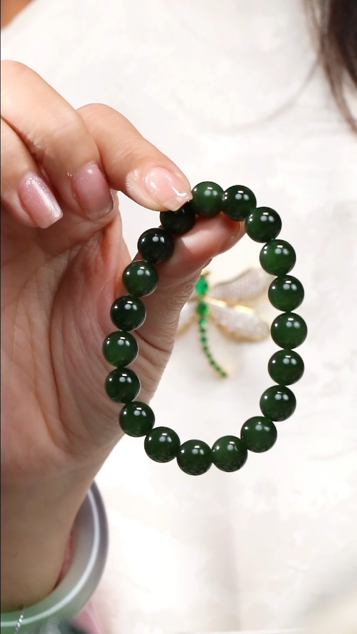 【闪购商品】和田玉手串未镶嵌碧玉老料手串