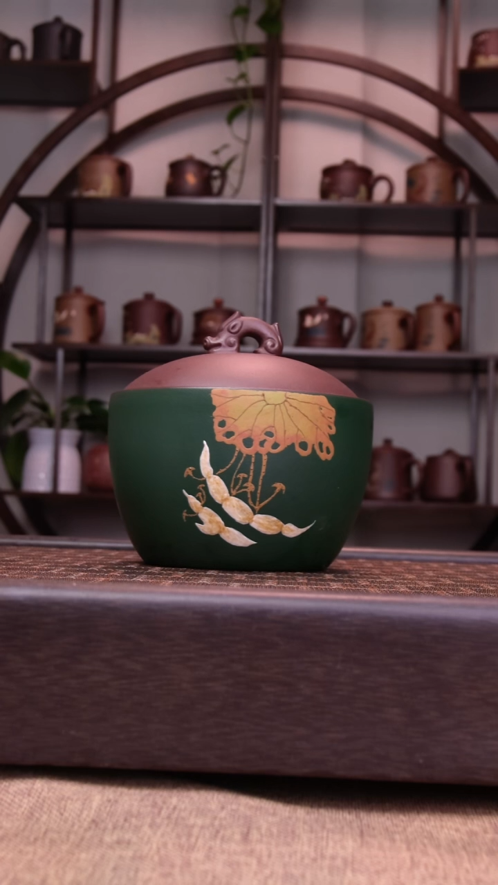 茶杯紫砂粉浆茶叶罐