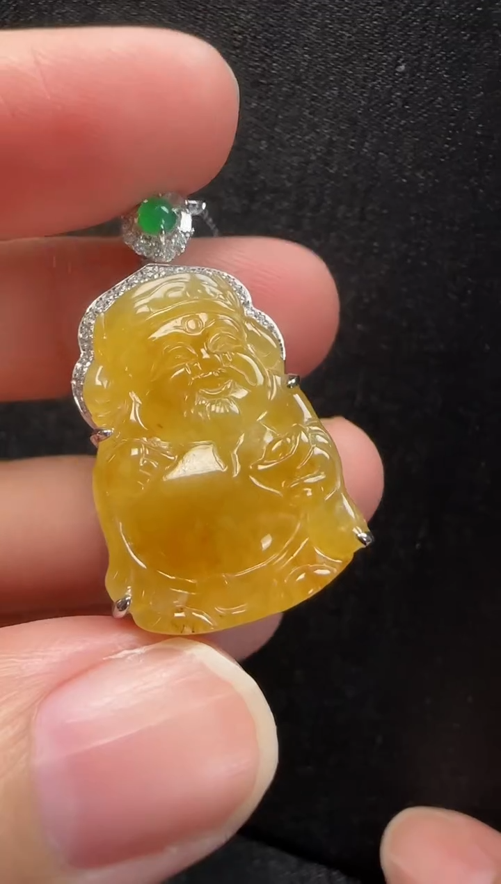 【闪购商品】翡翠颈饰18K金镶嵌456 | 财神