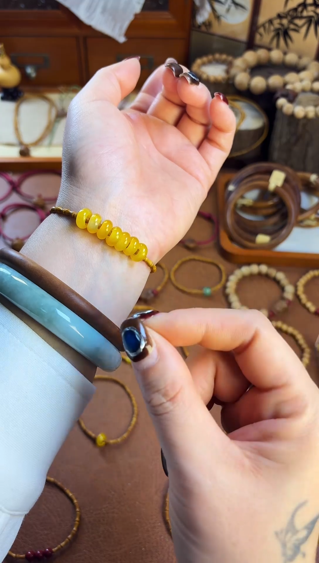 手串桃核单圈竹节七宝福禄