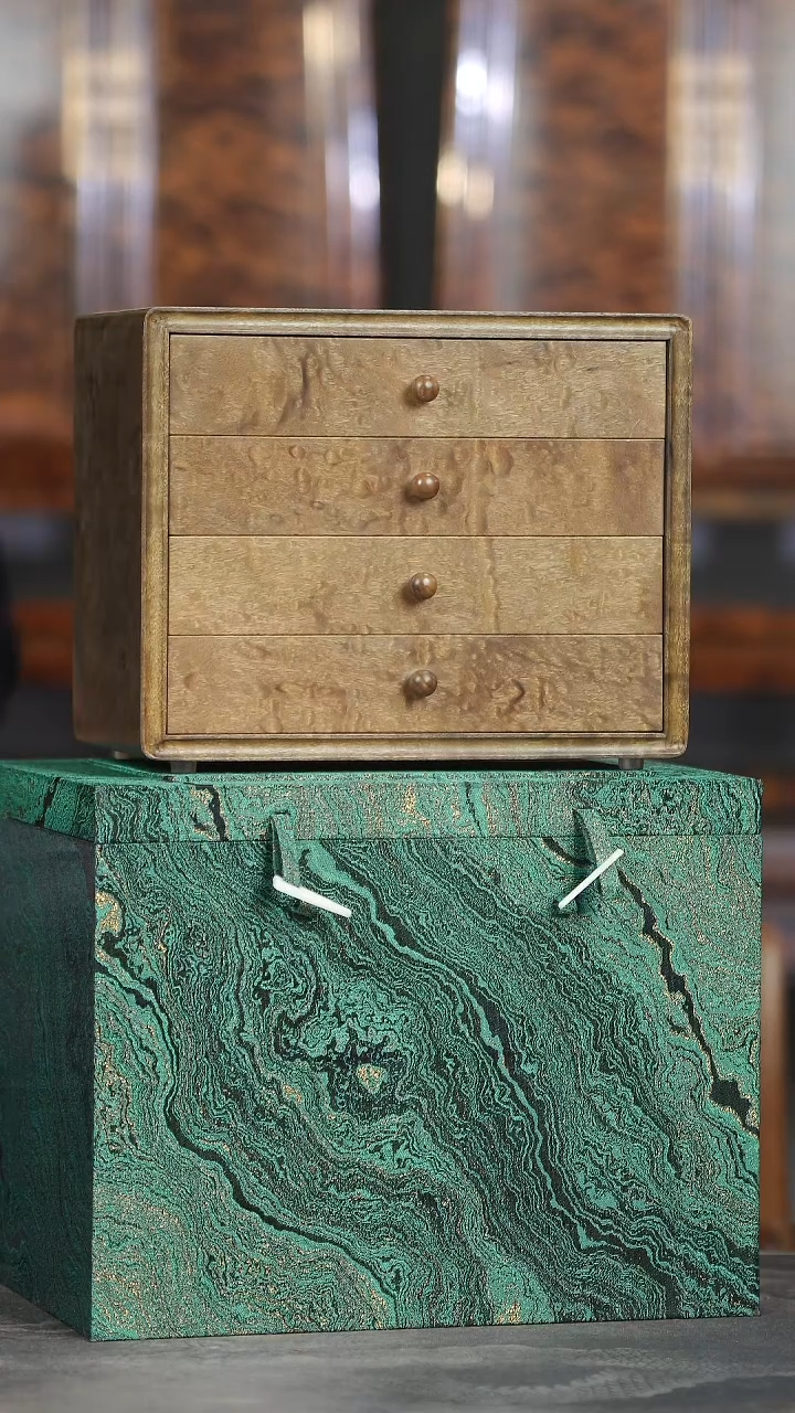 金丝楠081金玉满堂精品榫卯四层首饰盒