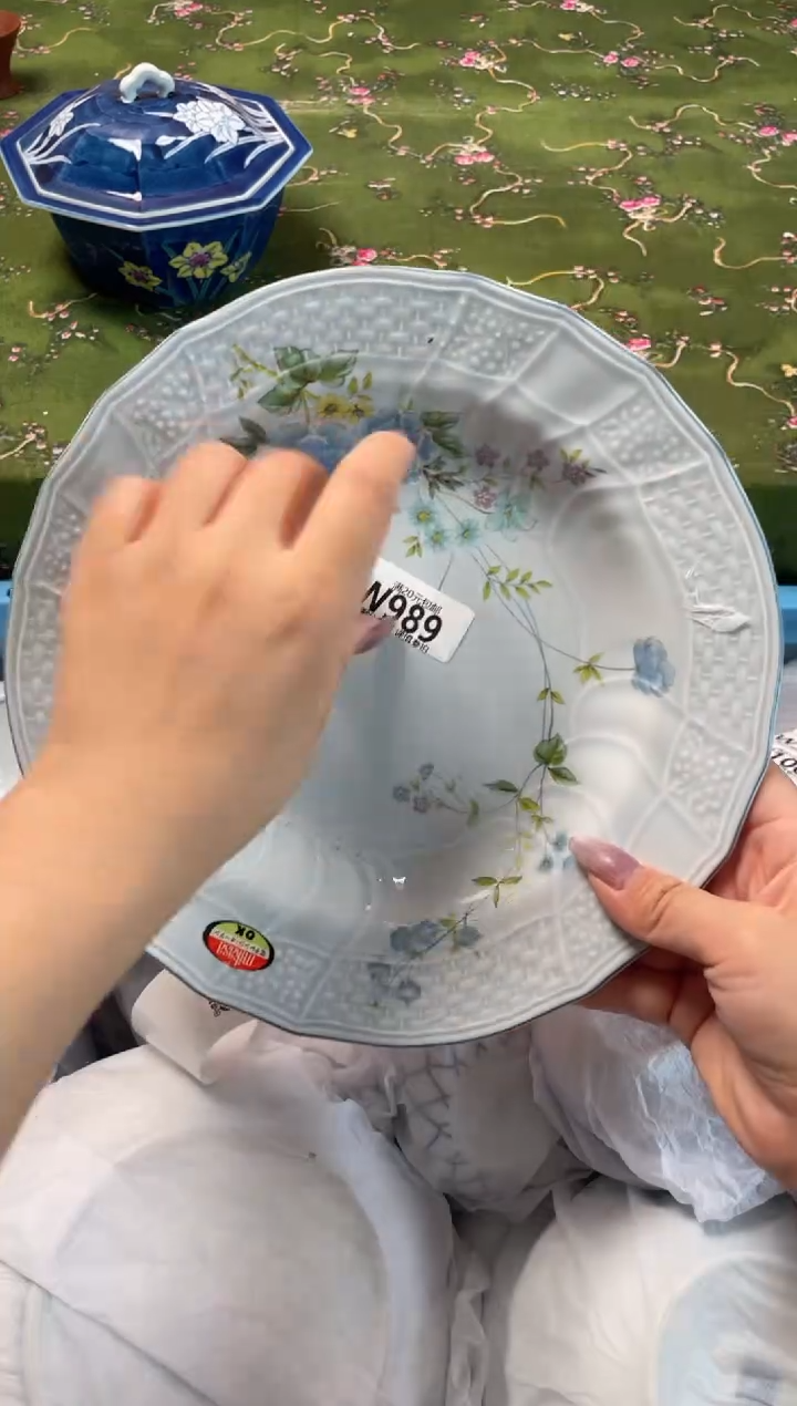 瓷片葱****哈瓷器瓷器W989