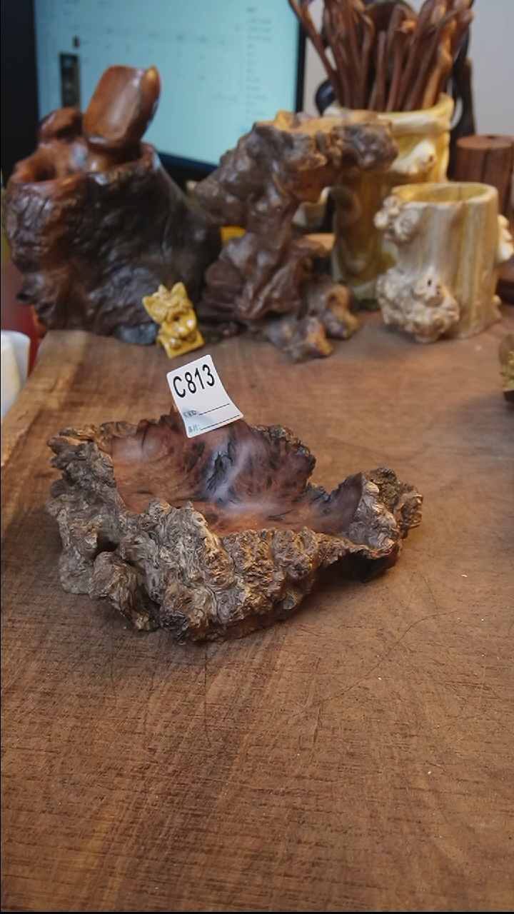 根*813紫油木置物盘