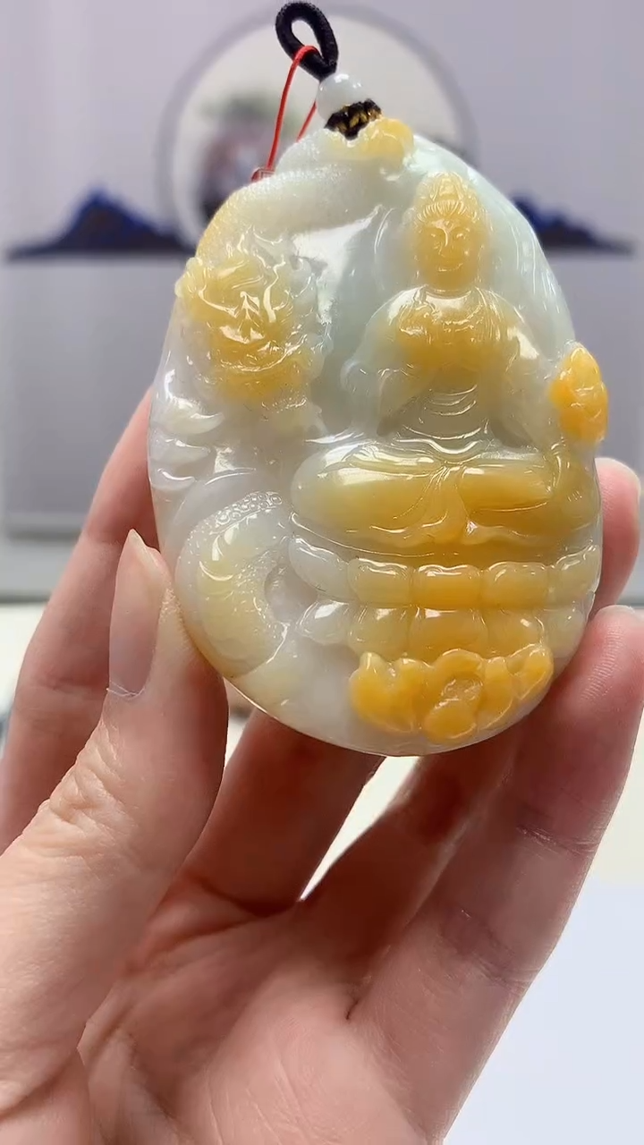 【闪购商品】定制翡翠未镶嵌4852zm-毛货挂件观音101