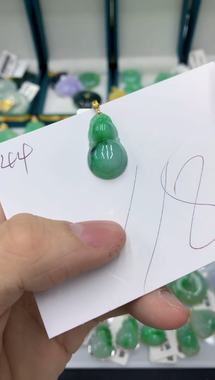 【闪购商品】翡翠颈饰18K金镶嵌11111111111