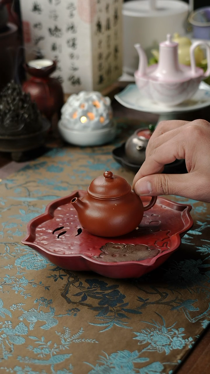 【闪购商品】紫铜壶承繁花储水壶承