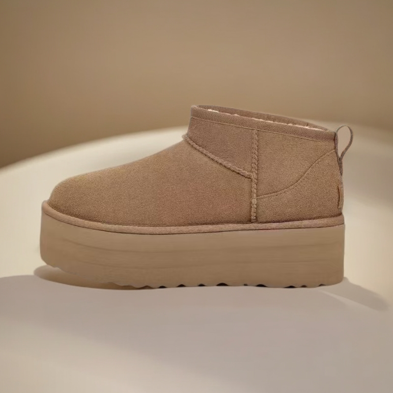 【冬雨3CM-5CM】桑坡雪地靴防滑耐磨冬季mini爆款保暖时尚女雪地靴