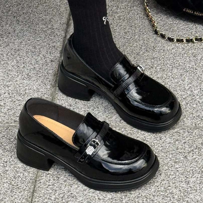 新款牛皮乐福鞋20315701黑色