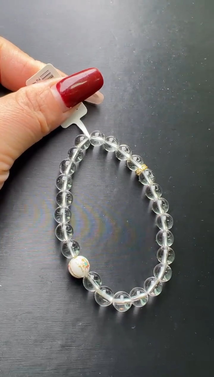 【闪购商品】水晶手串未镶嵌白水晶华变设计手串 Z20479