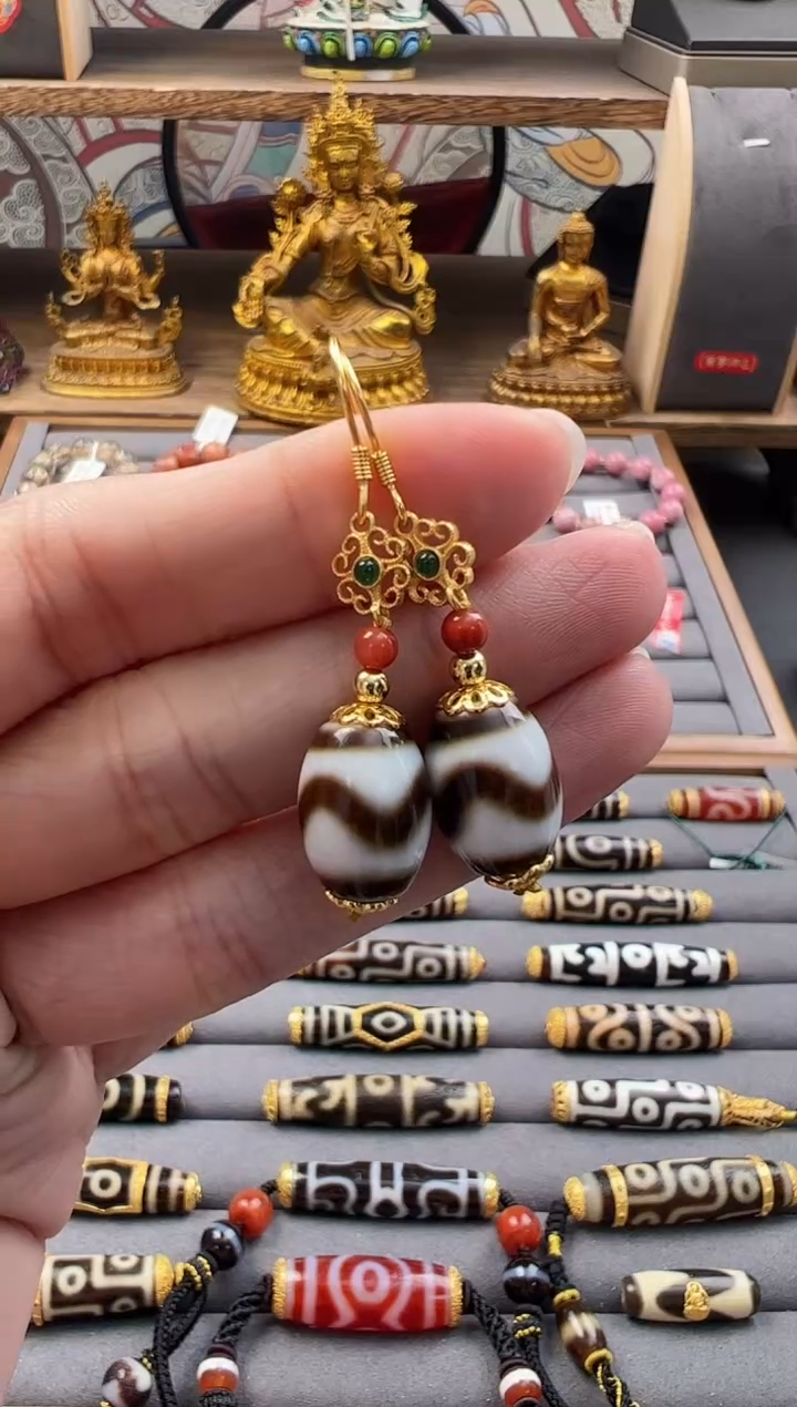 【闪购商品】玛瑙挂件银S925镶嵌耳饰